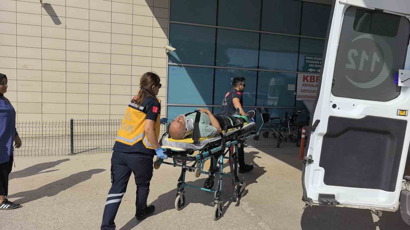 Otobüs ile motosikletin kazası kamerada
