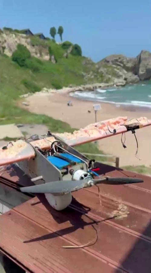 Şile denizinde kamikaze dronuna benzer cisim bulundu
