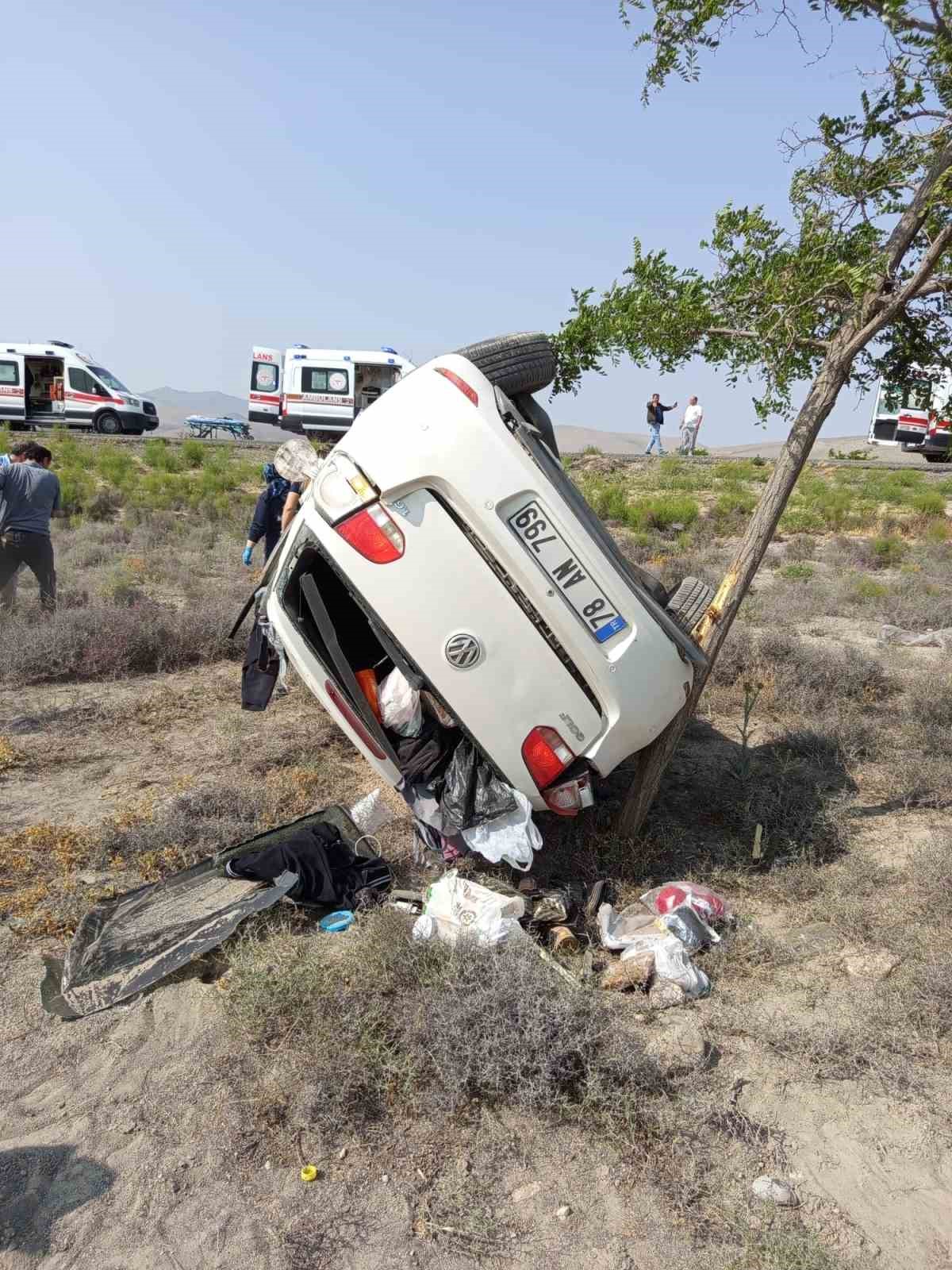 Konya’da otomobil devrildi: 4 yaralı