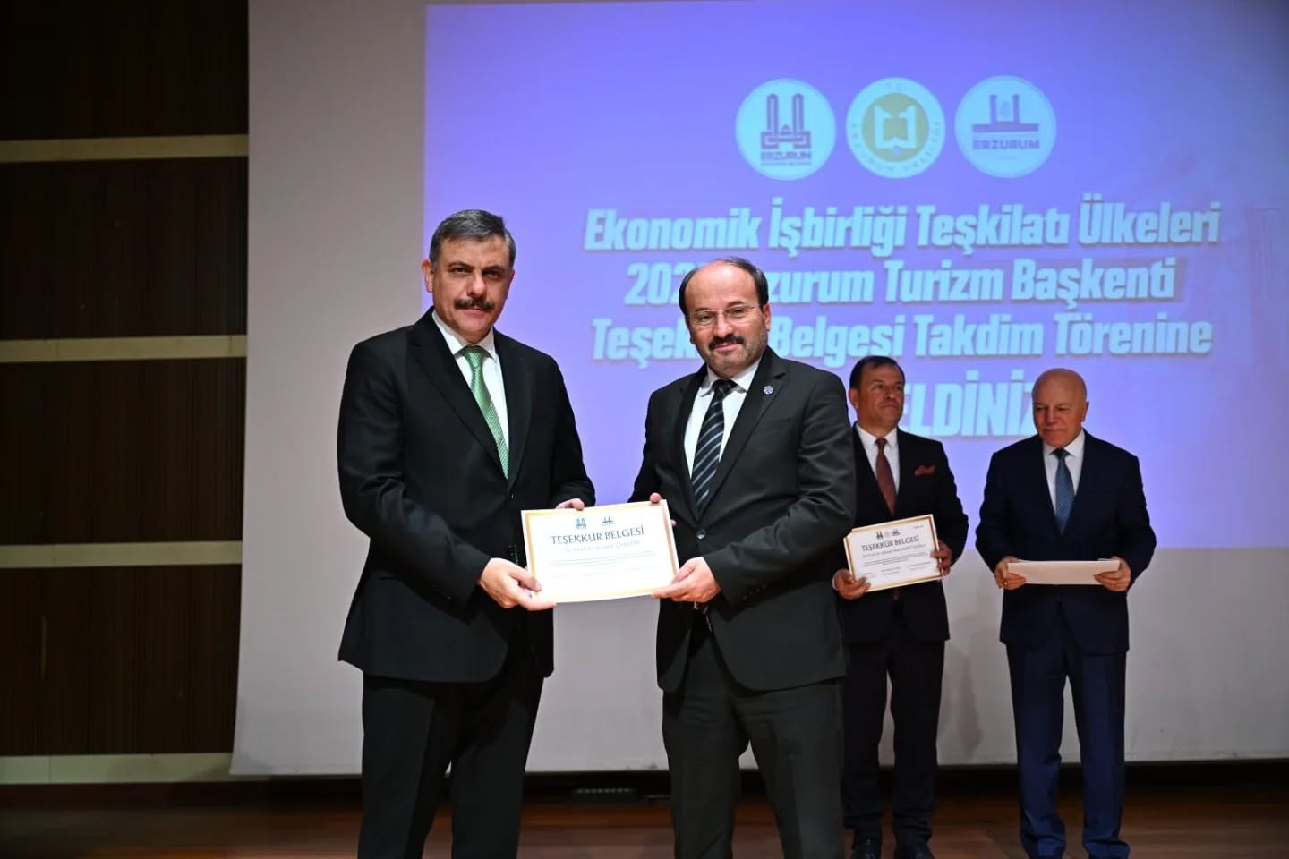 EİT 2025 Erzurum Turizm Başkenti teşekkür belgesi takdim töreni düzenlendi