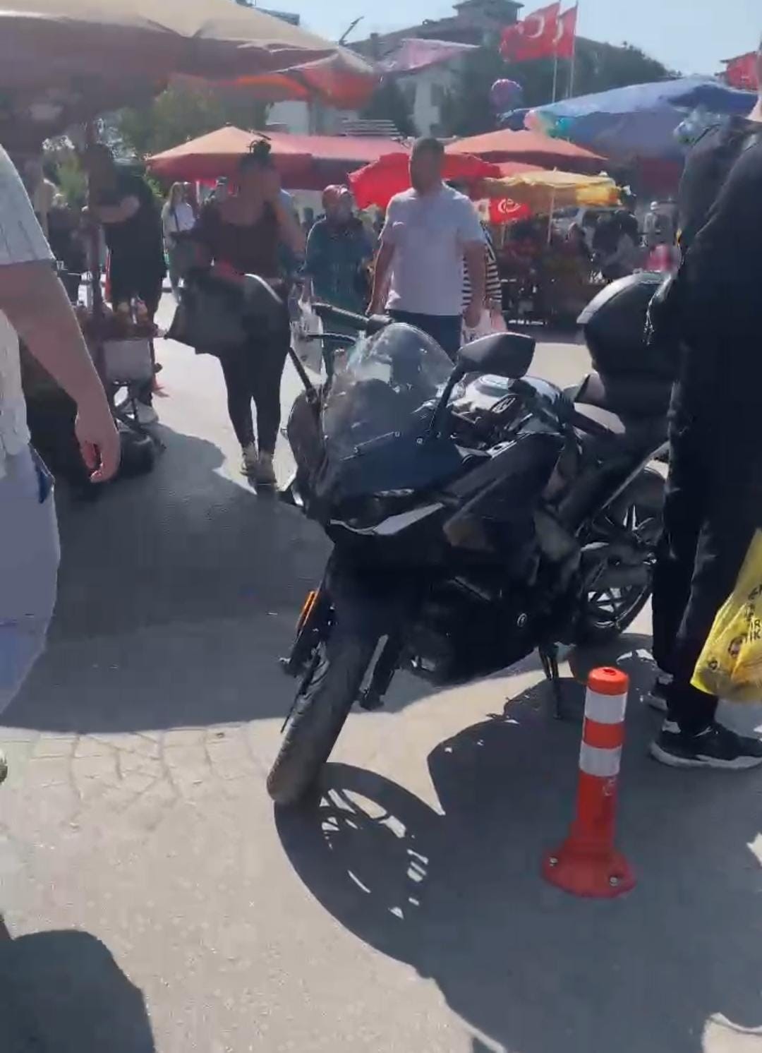 Ters yönden gelen motosiklet sürücüsüne para cezası