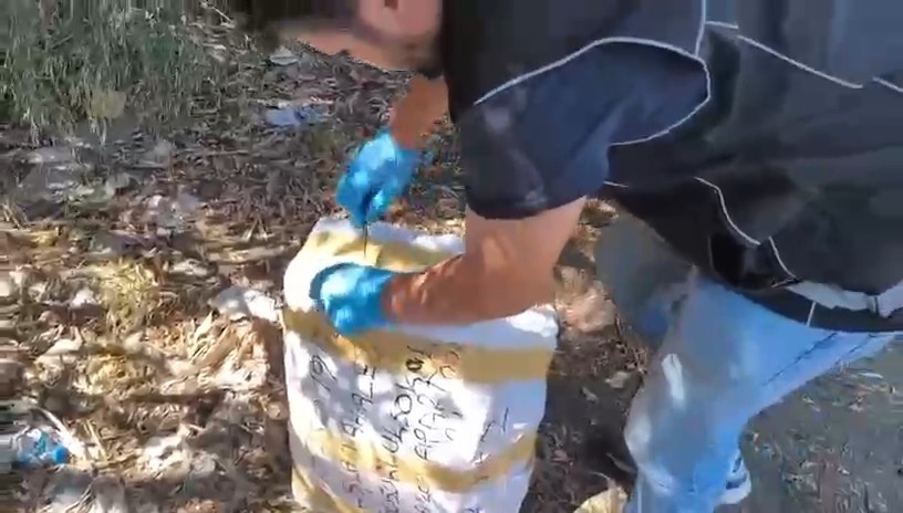 Kargoyla gelen çuvalın içinden 6 bin 552 adet uyuşturucu hap ele geçirildi