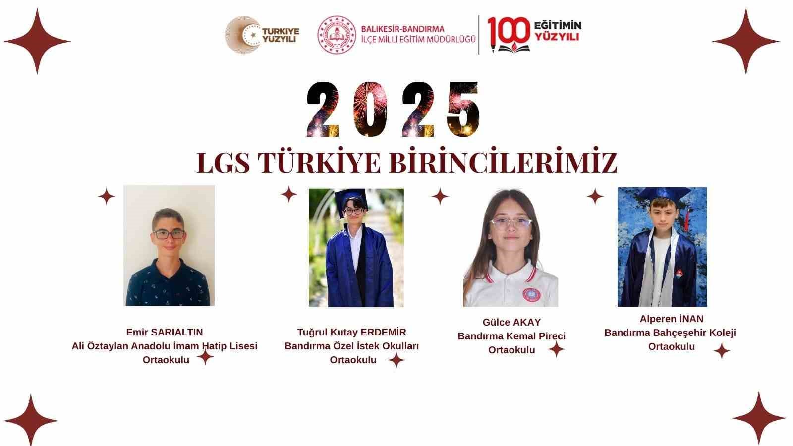 Bandırma’dan LGS’de büyük başarı