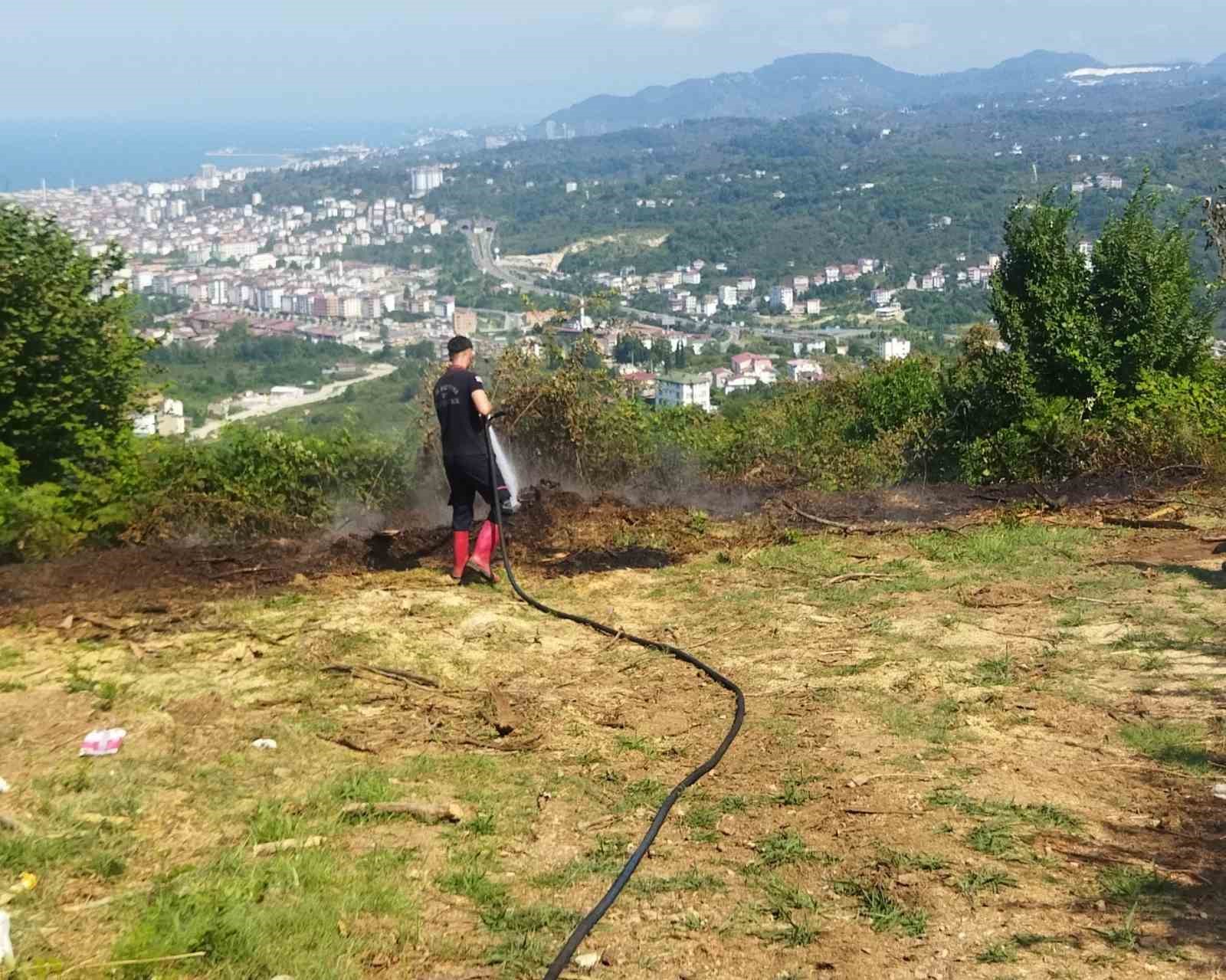 Ordu’da bahçe yangını hızlı müdahaleyle söndürüldü
