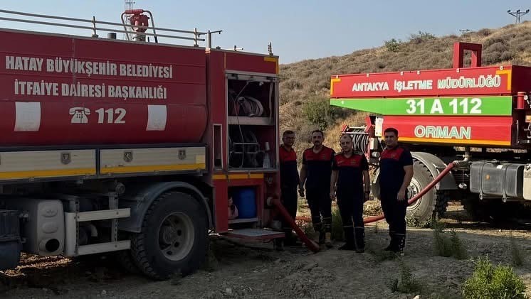 Belen’de ormanlık alanda yangın çıktı