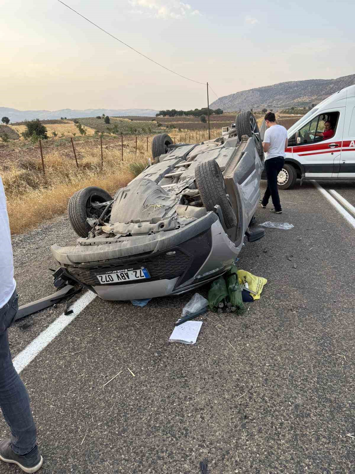 Batman’da takla atan otomobilin sürücüsü ağır yaralandı