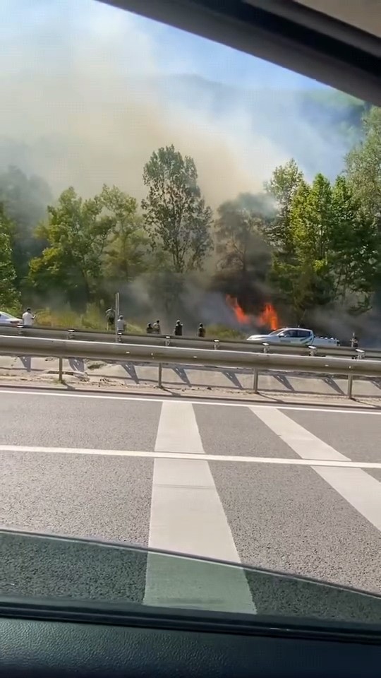Bursa’da ormanlık alanda çıkan yangına müdahale sürüyor
