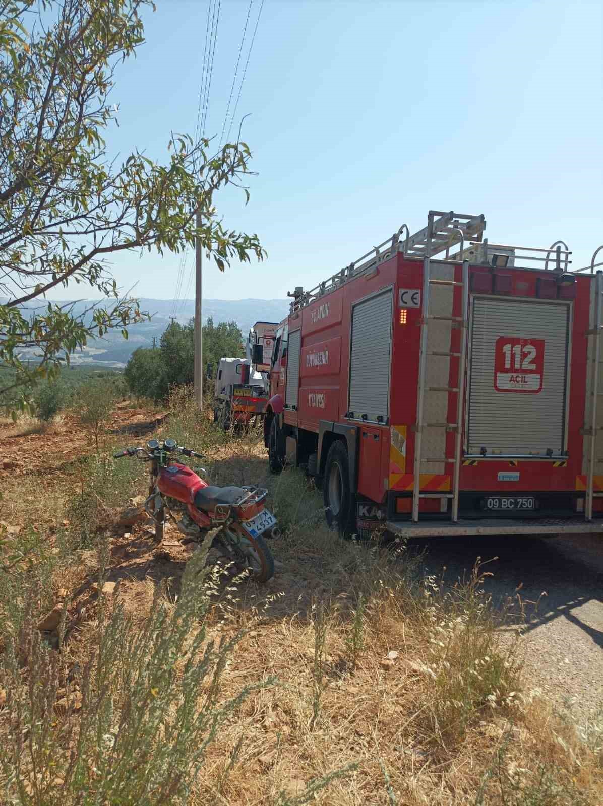 Karacasu’da tarım arazisi yandı, Başkan Büyükyapıcı uyardı