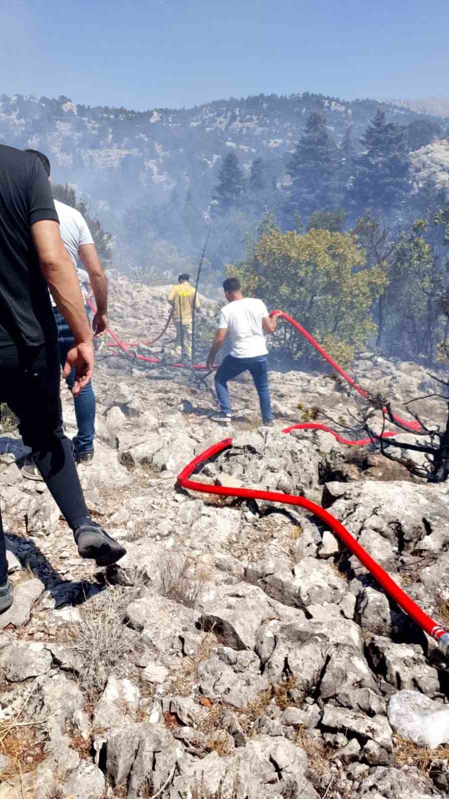 Çöplükte başlayan yangın ormana sıçradı
