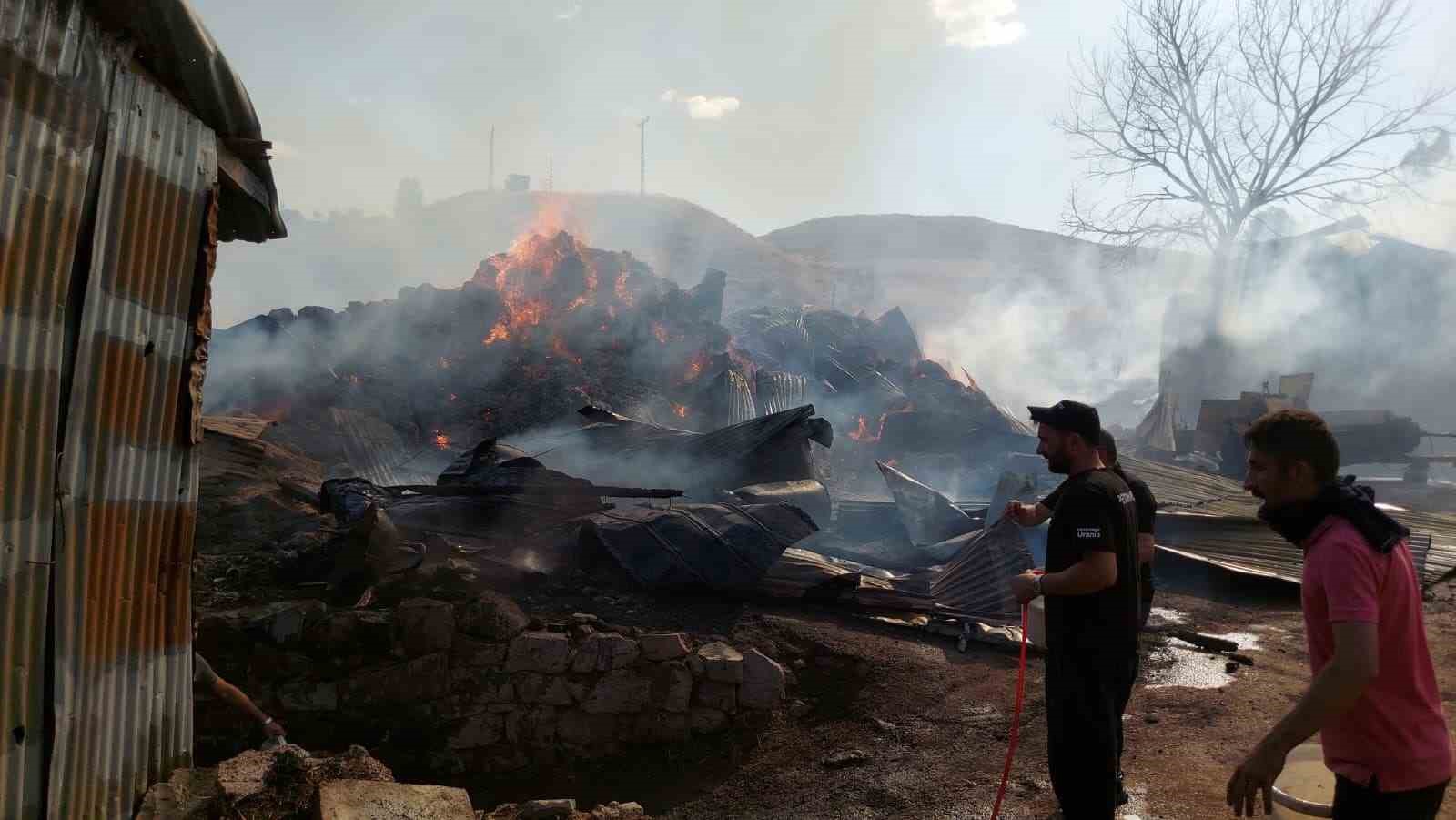 Erzurum Yakutiye’de büyük yangın
