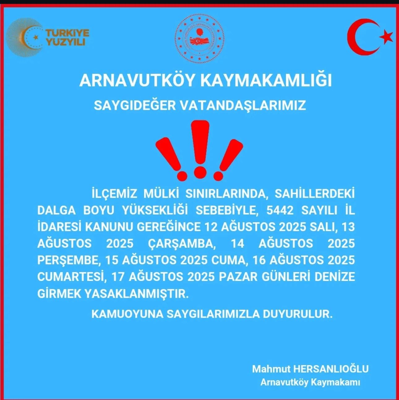 Arnavutköy’de yasağa rağmen denize giren bir kişi boğuldu