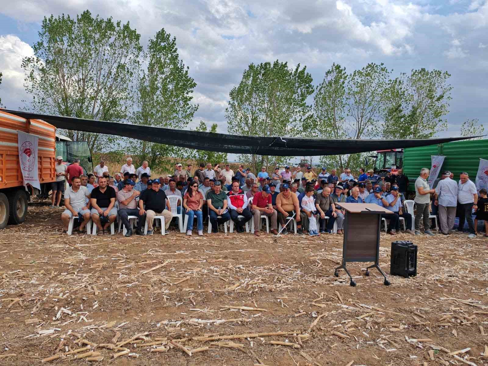 Tekirdağ’da anıza ekim ayçiçeği projesinde tarla günü düzenlendi