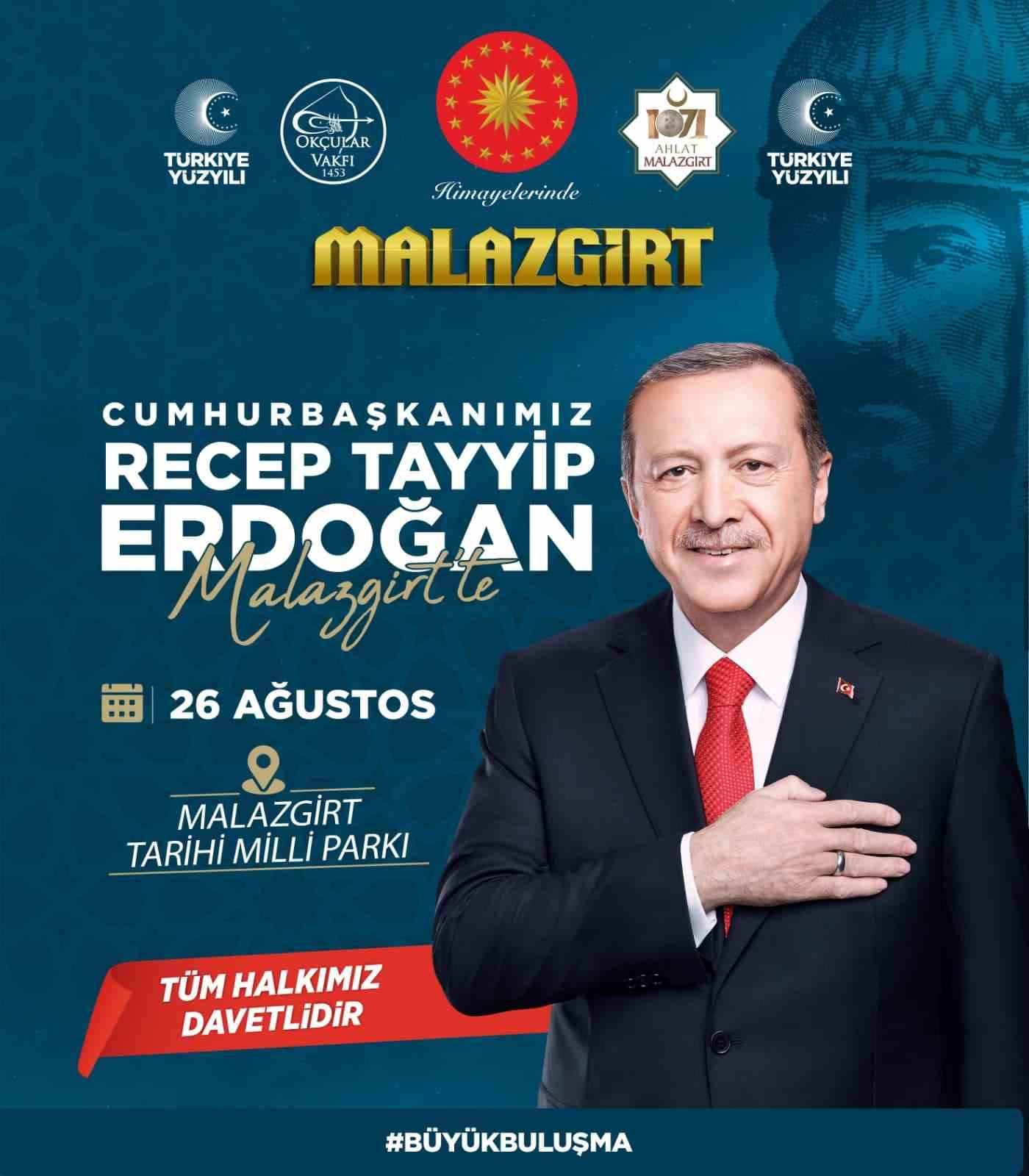 Cumhurbaşkanı Erdoğan Malazgirt Zaferi kutlamaları için Ahlat ve Malazgirt’e gelecek