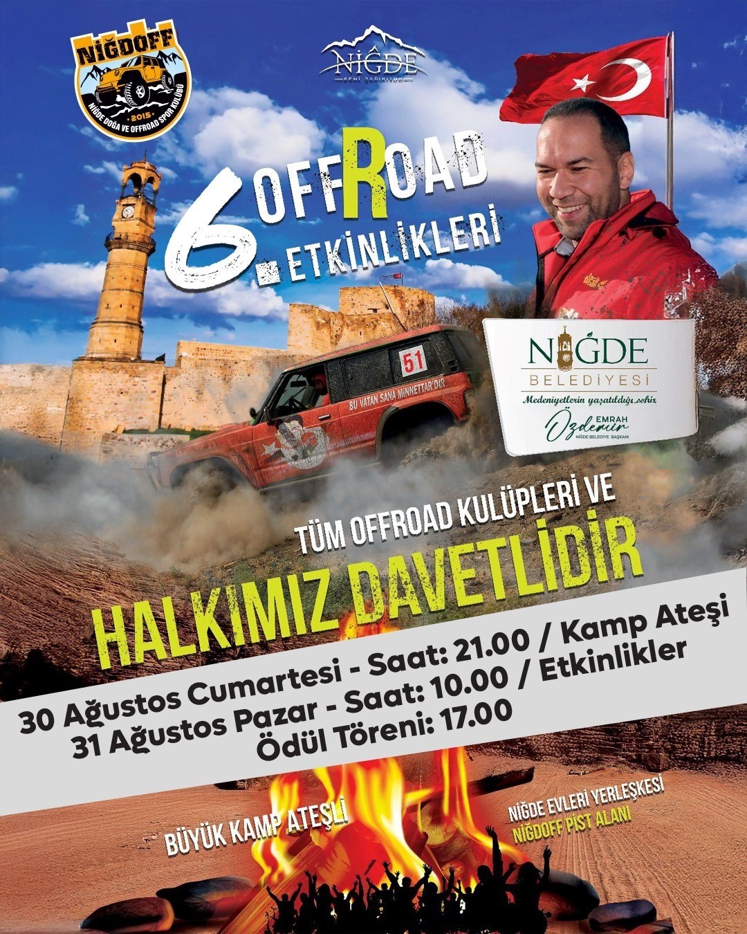 Niğde’de off-road heyecanı 6. kez başlıyor