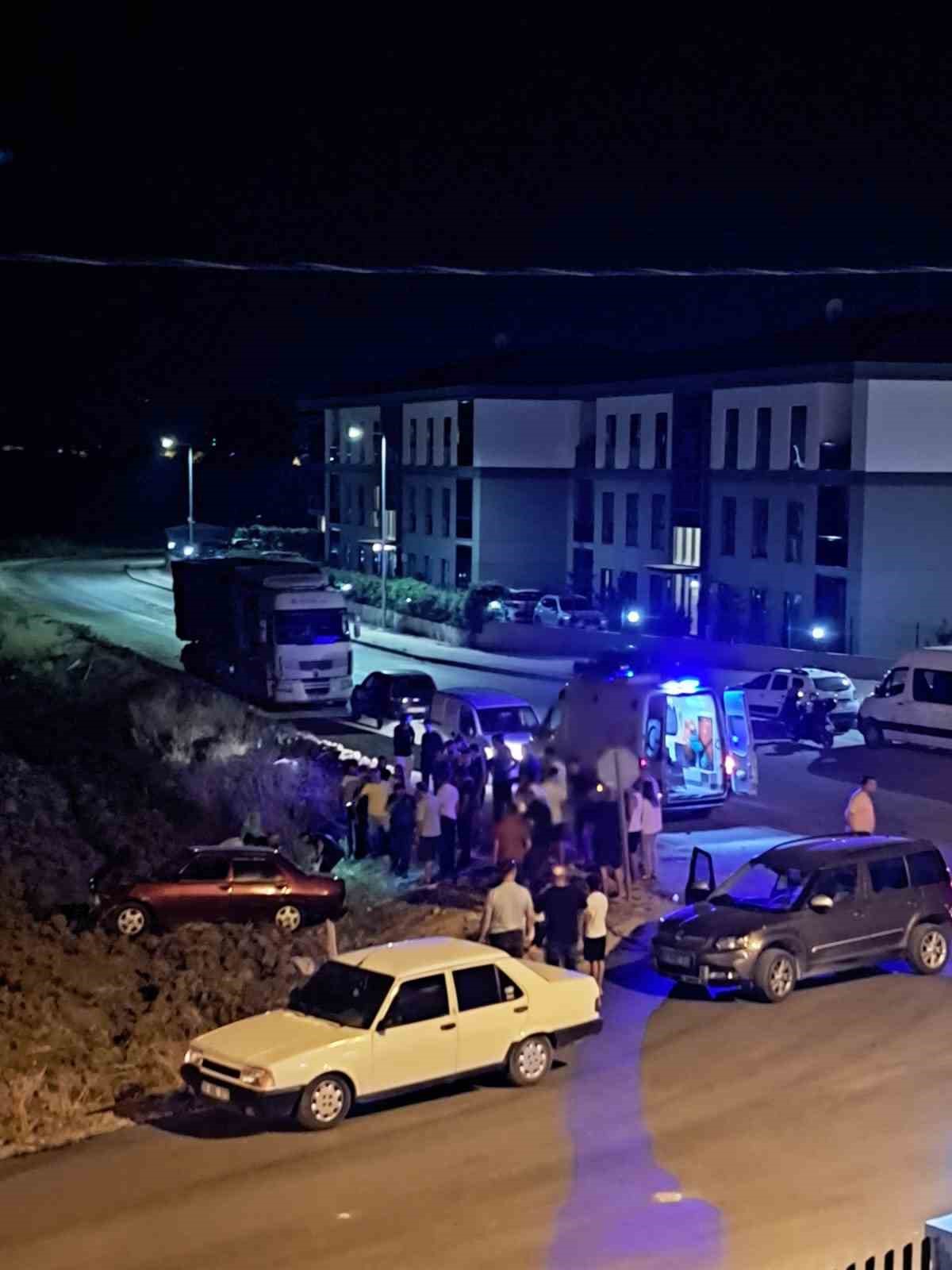 Damadının aracıyla kaçan adam tarlaya uçtu