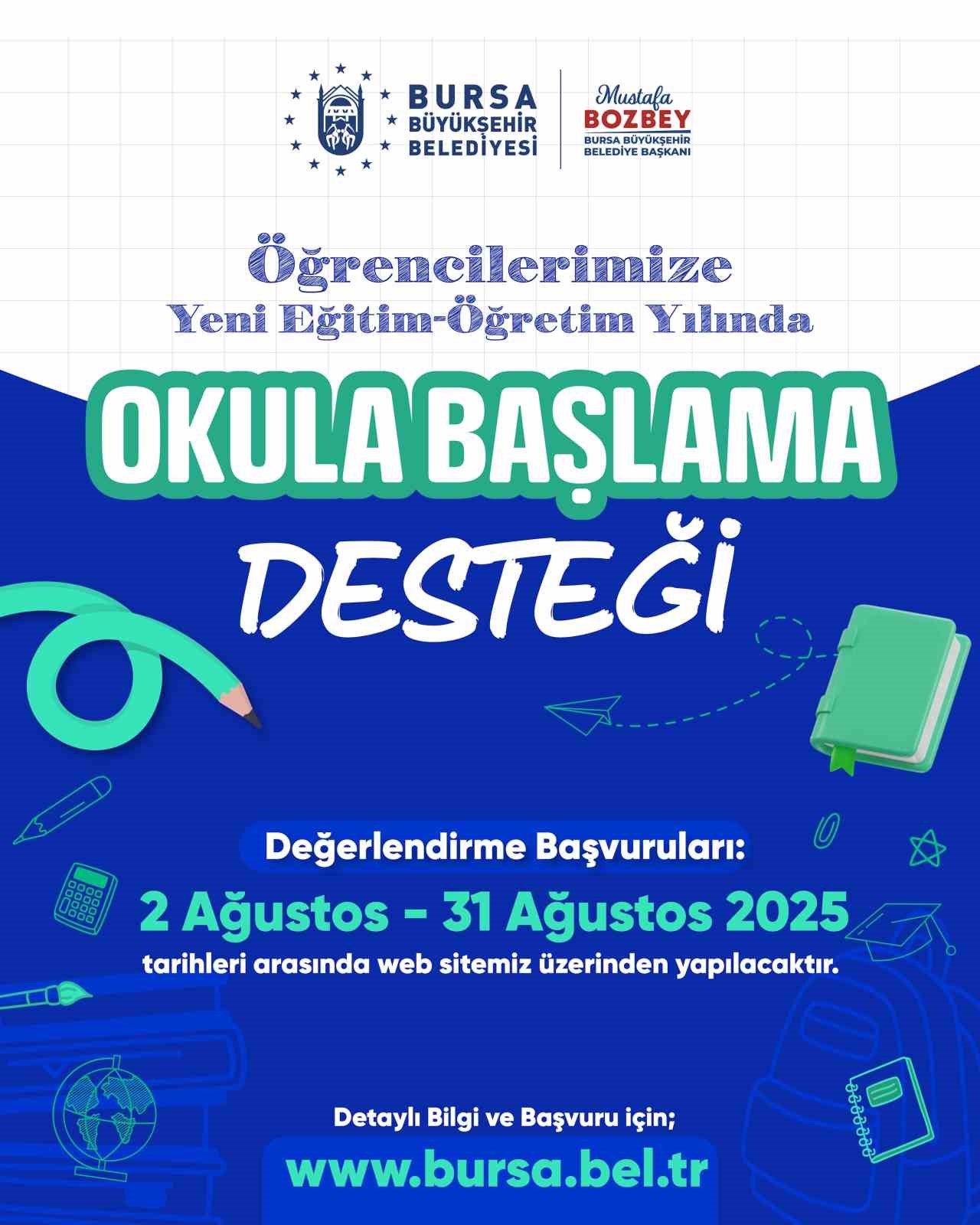 Büyükşehir’den öğrencilere eğitim desteği