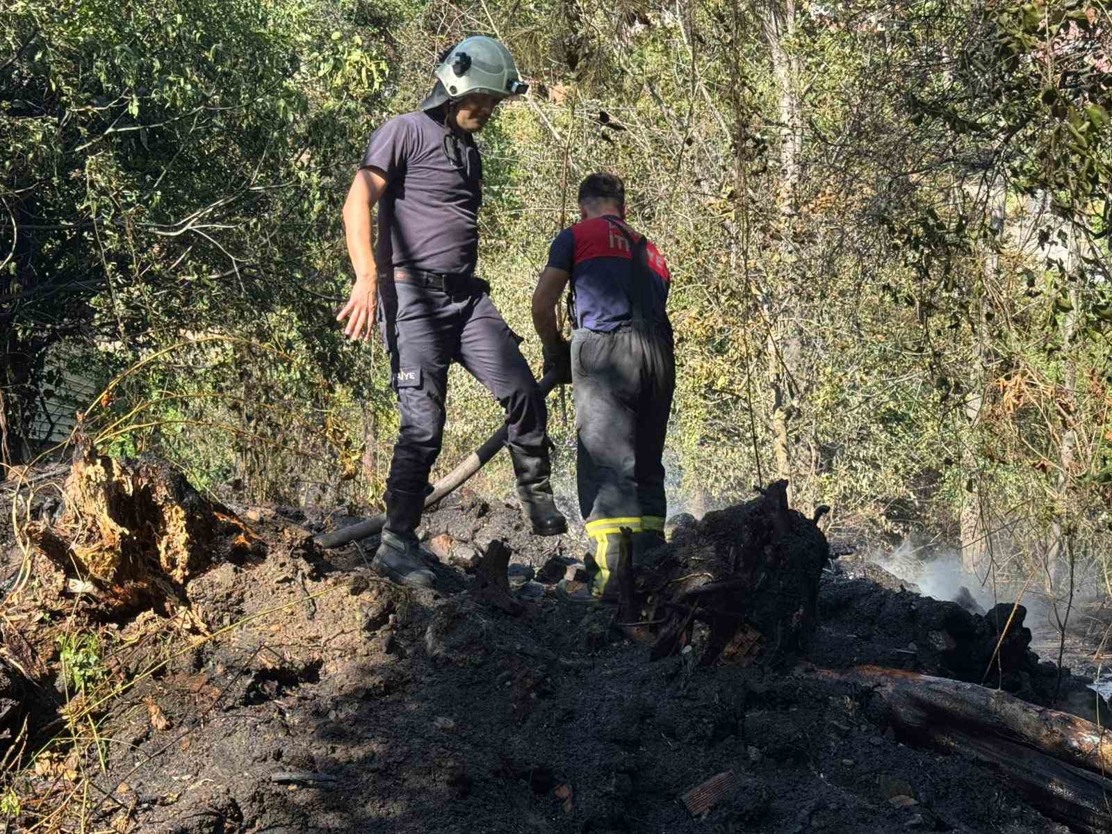 Zonguldak’ta ormanlık alanda çıkan yangın kısa sürede söndürüldü