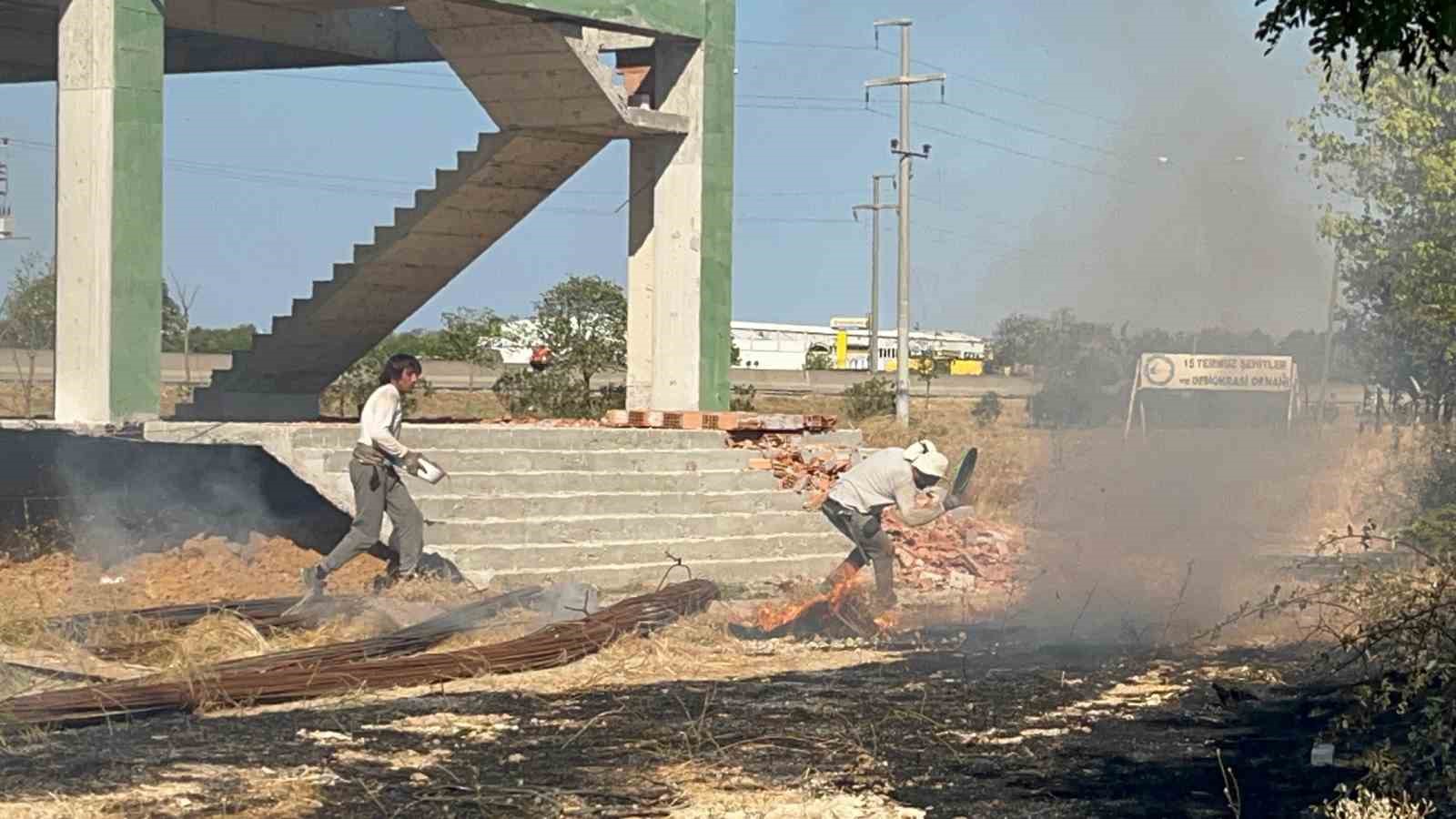 Çorlu’da ormanlık alanda korkutan yangın