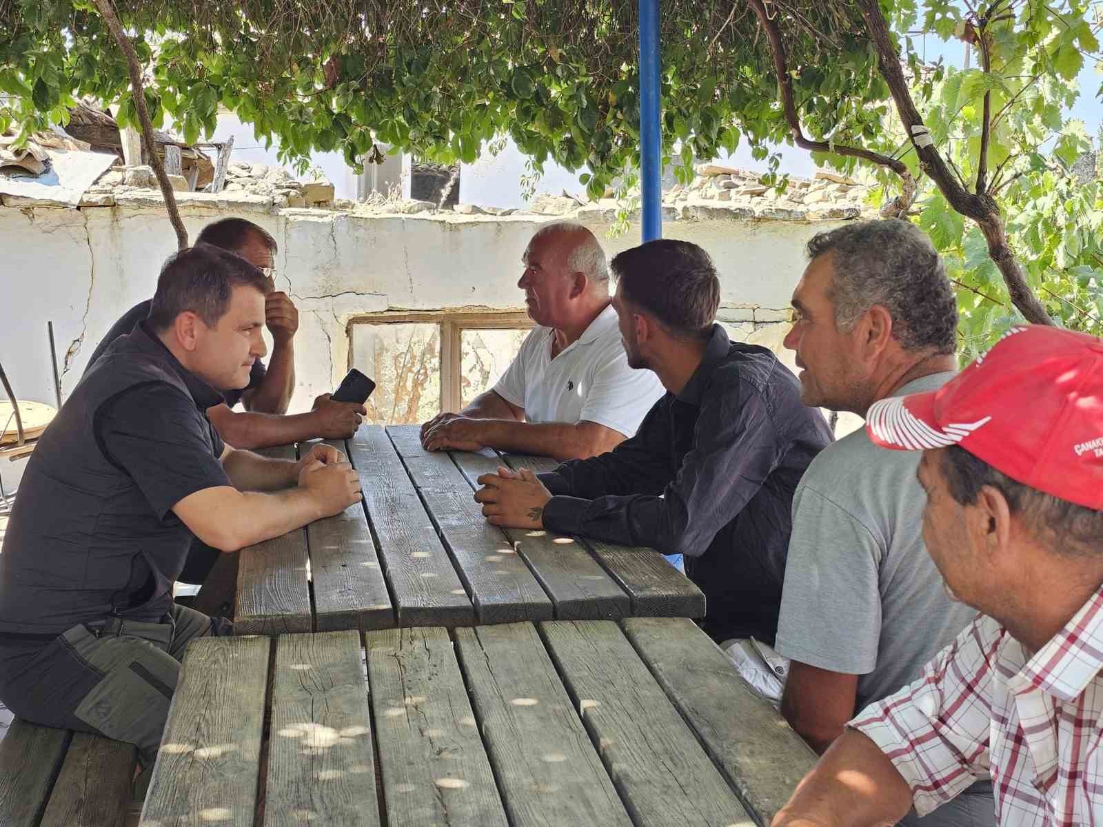 Tarihi Alan Başkanı Kaşdemir, yangında etkilenen köyleri ziyaret etti