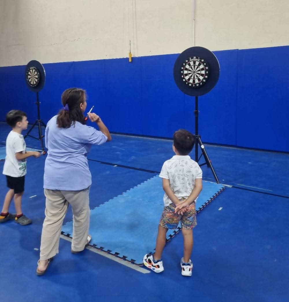 Aileler çocuklarıyla birlikte sporun keyfini çıkardı