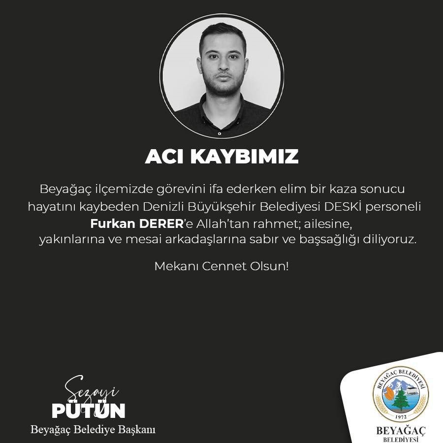Başkan Pütün iş kazasında ölen DESKİ personeli için taziye mesajı yayımladı