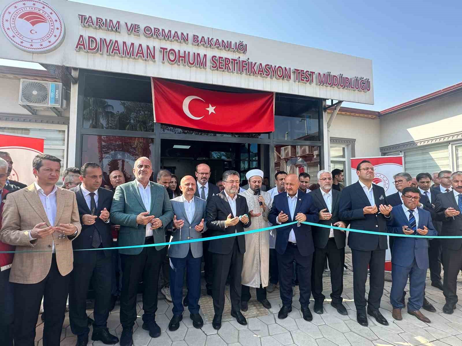 Bakan Yumaklı, Adıyaman Tohum Sertifikasyon Test Merkezi’nin açılışını yaptı
