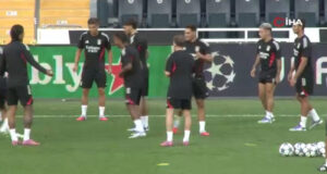 Benfica, Fenerbahçe maçının son antrenmanını statta yaptı