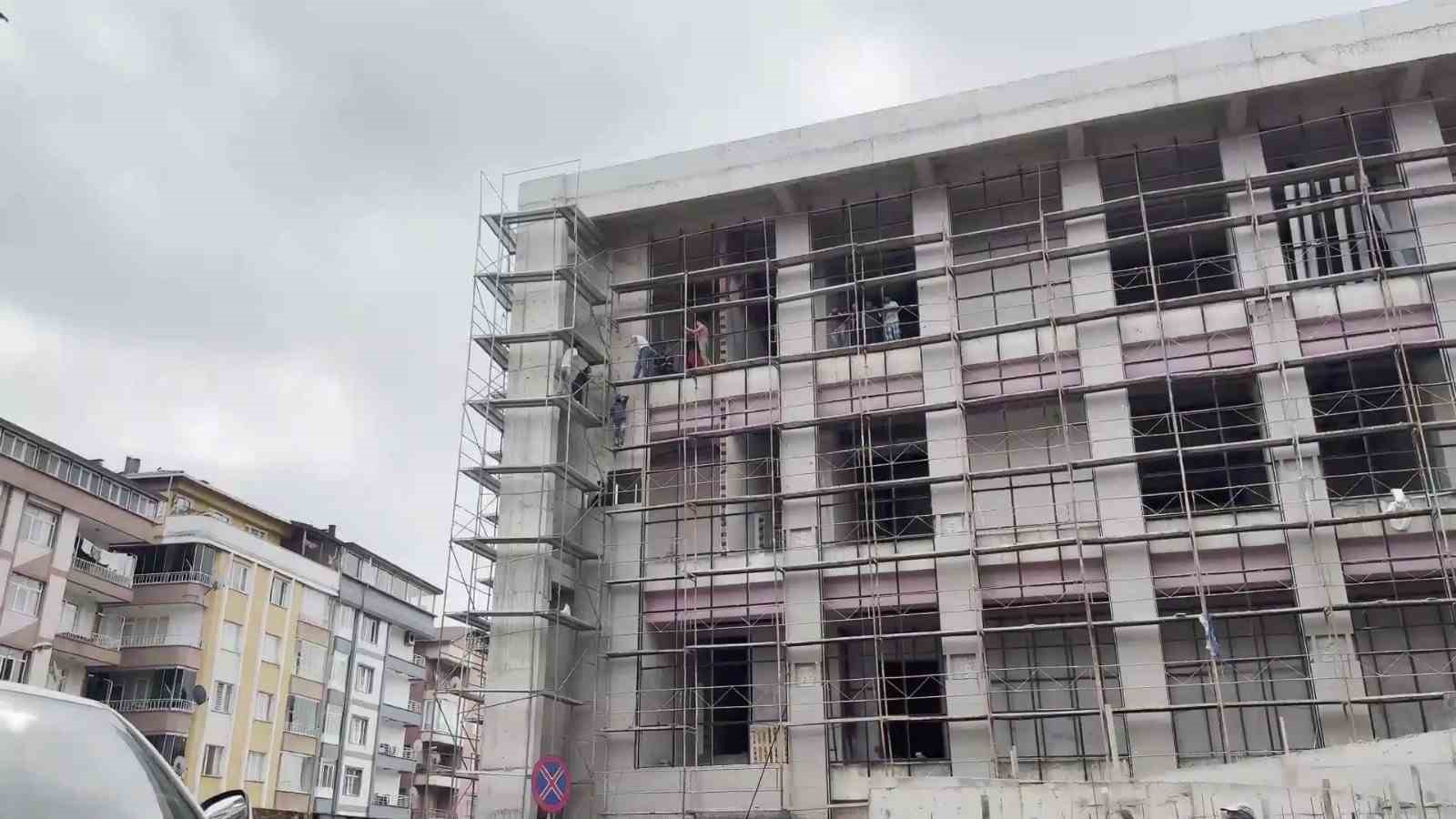 Ordu’da kültür merkezi inşaatında iş kazası: 1 yaralı