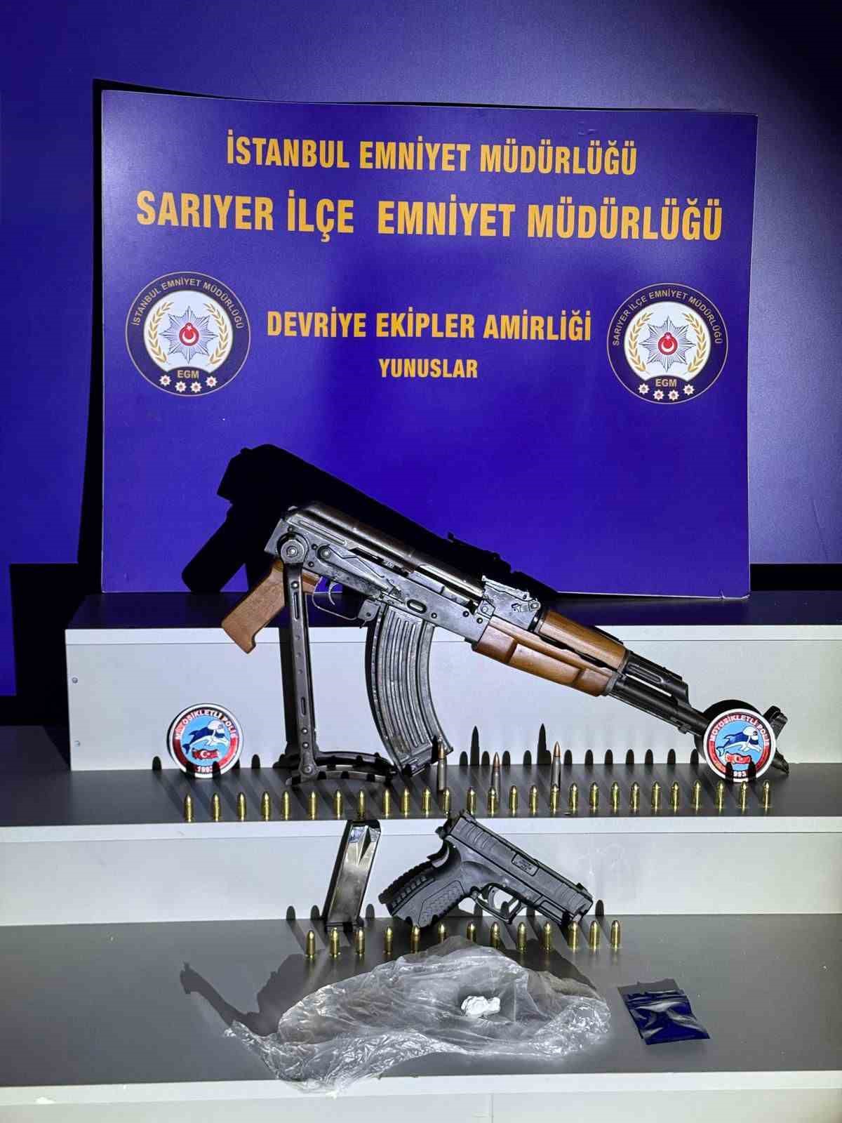 Sarıyer’de gitar kılıfında kalaşnikof taşıyan INTERPOL’ün aradığı şahsı, uyuşturucu siparişi yakalattı