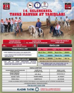 Rahvan atlar 14. kez Tavas Ovasında koşacak