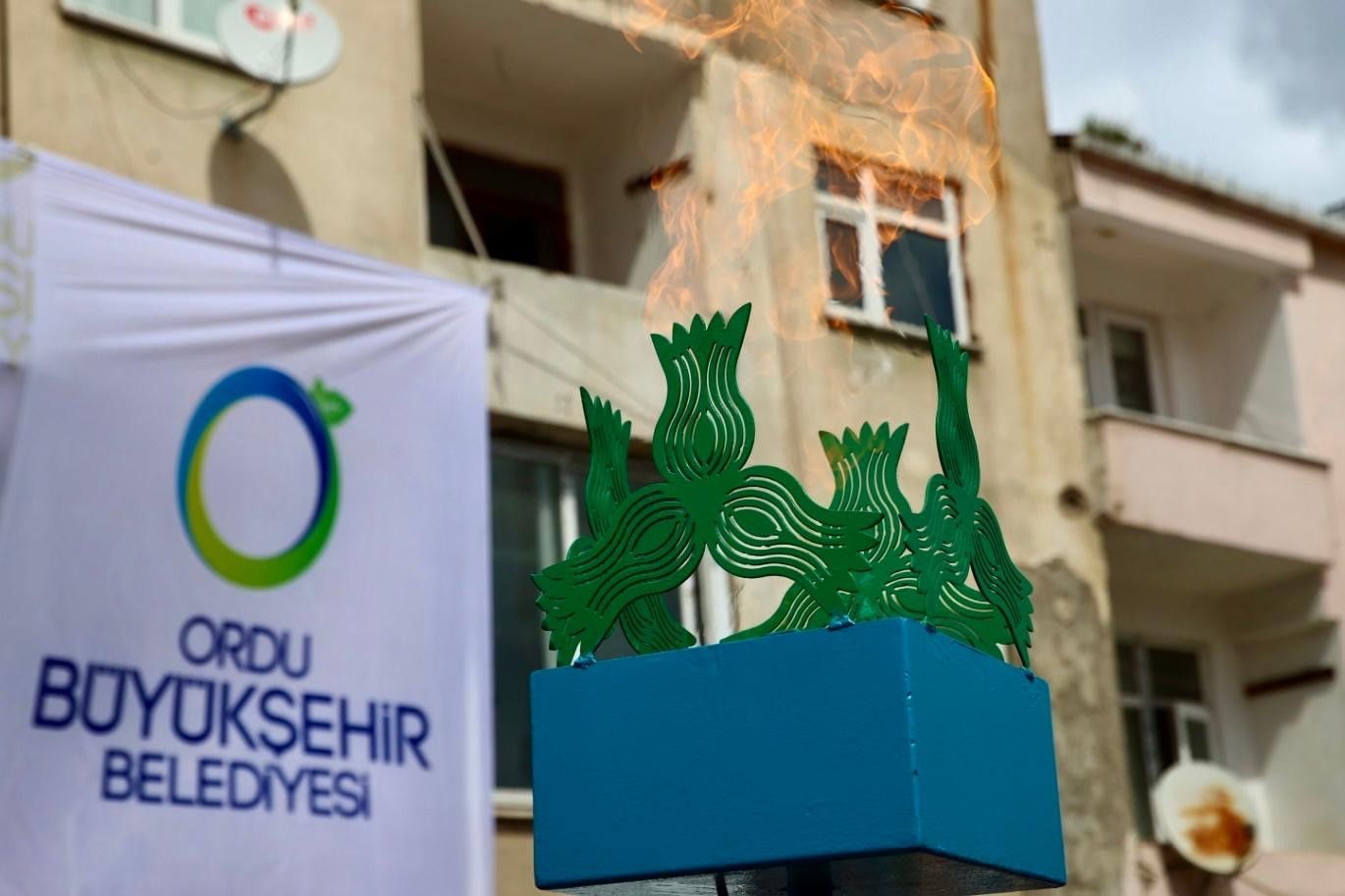 Gürgentepe’de doğalgaz ateşi yandı
