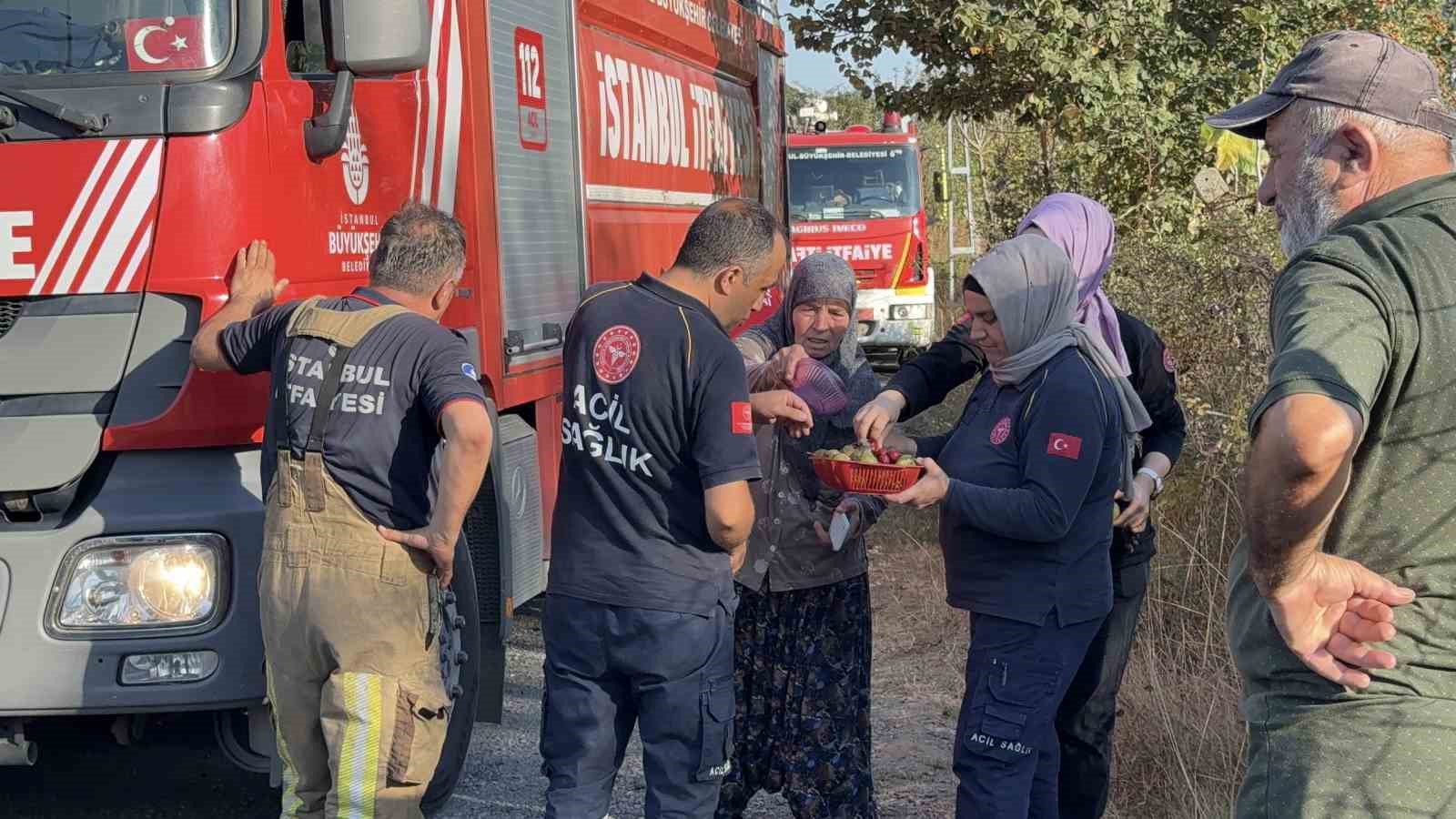 Arnavutköy’de çayırlık alanda çıkan yangın evlere ve ormana sıçradı