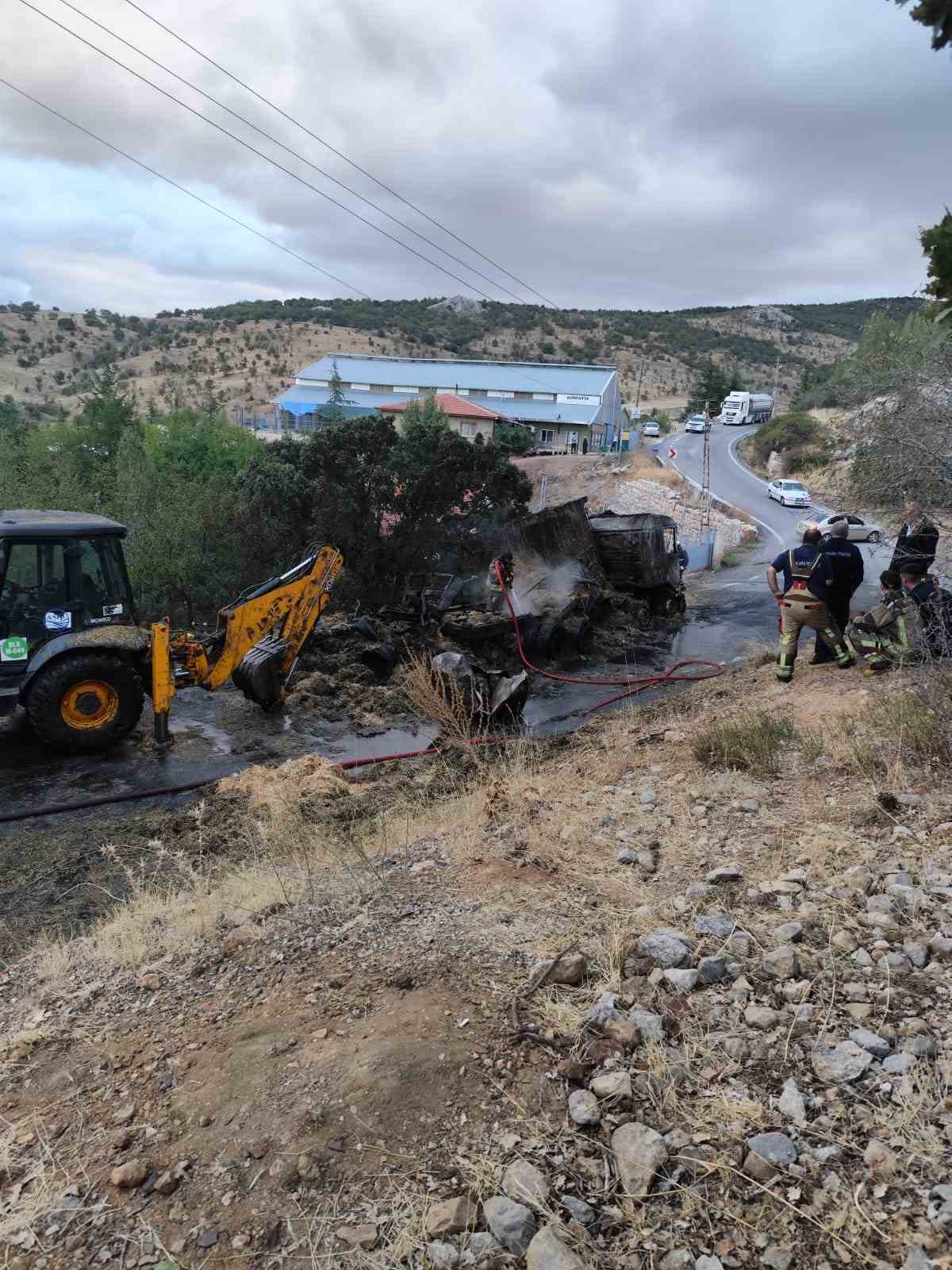 Ankara’da aynı tırda peş peşe yangın çıktı