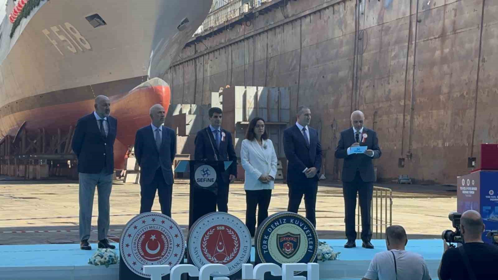 Yalova’da TCG İçel fırkateyni suya indirildi
