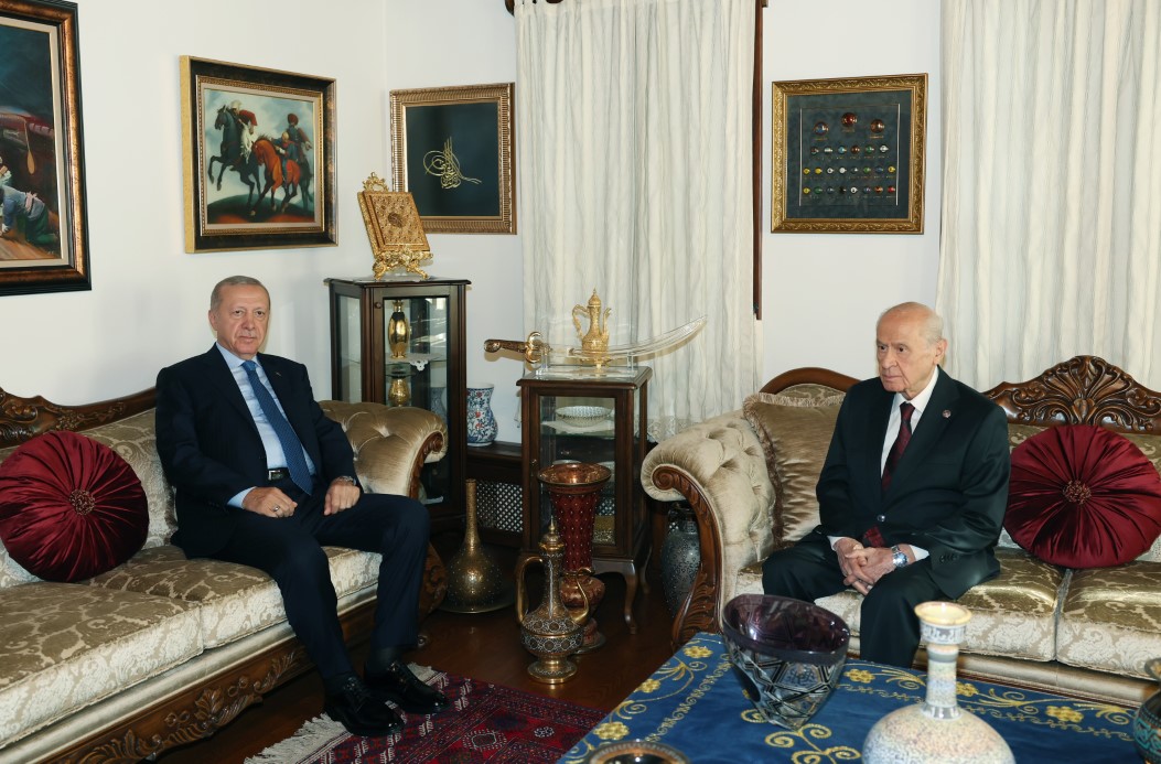 Cumhurbaşkanı Erdoğan, MHP Lideri Bahçeli ile bir araya geldi