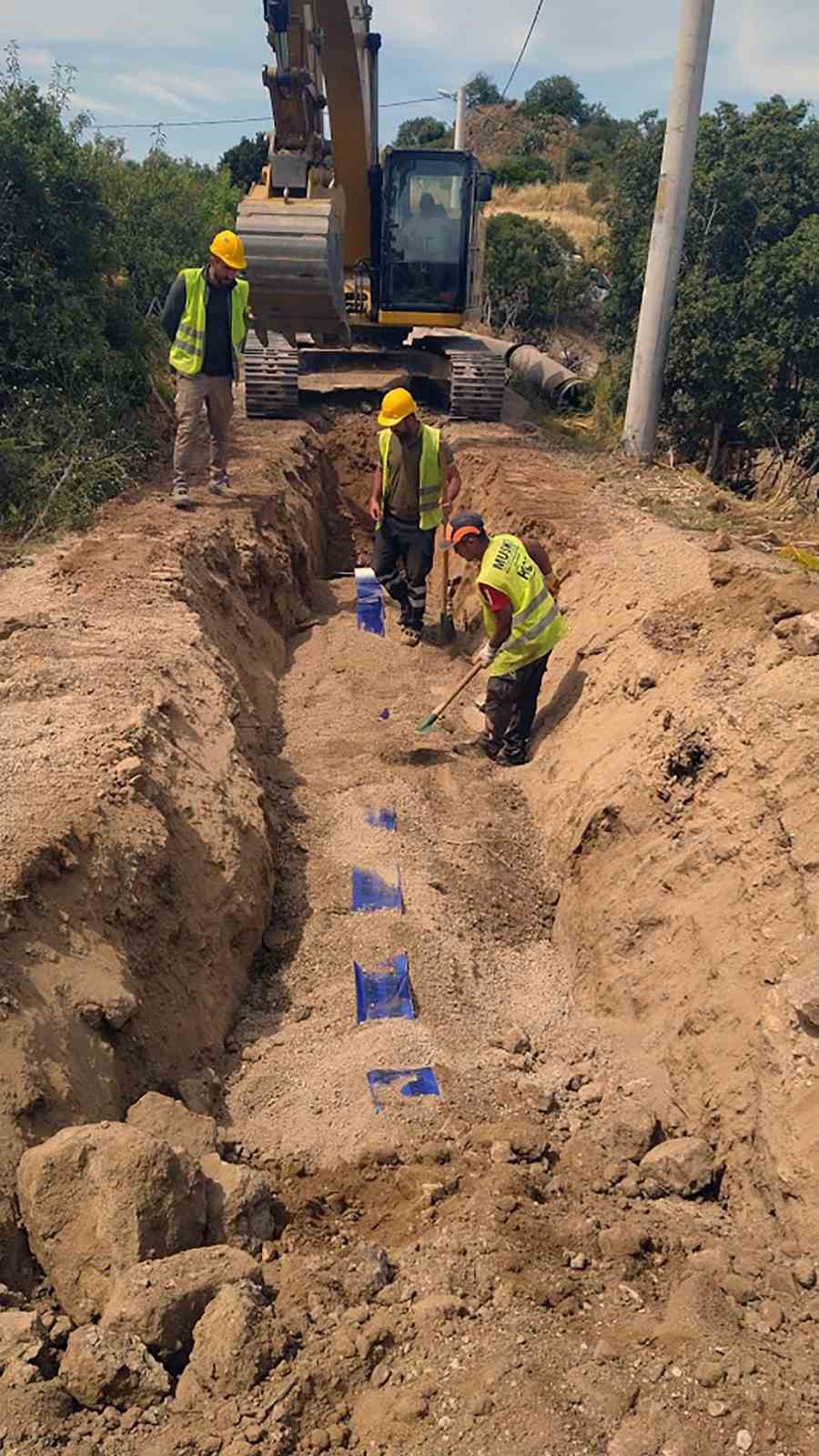 21,5 kilometre arızalı isale hattının 8.5 kilometresi tamamlandı