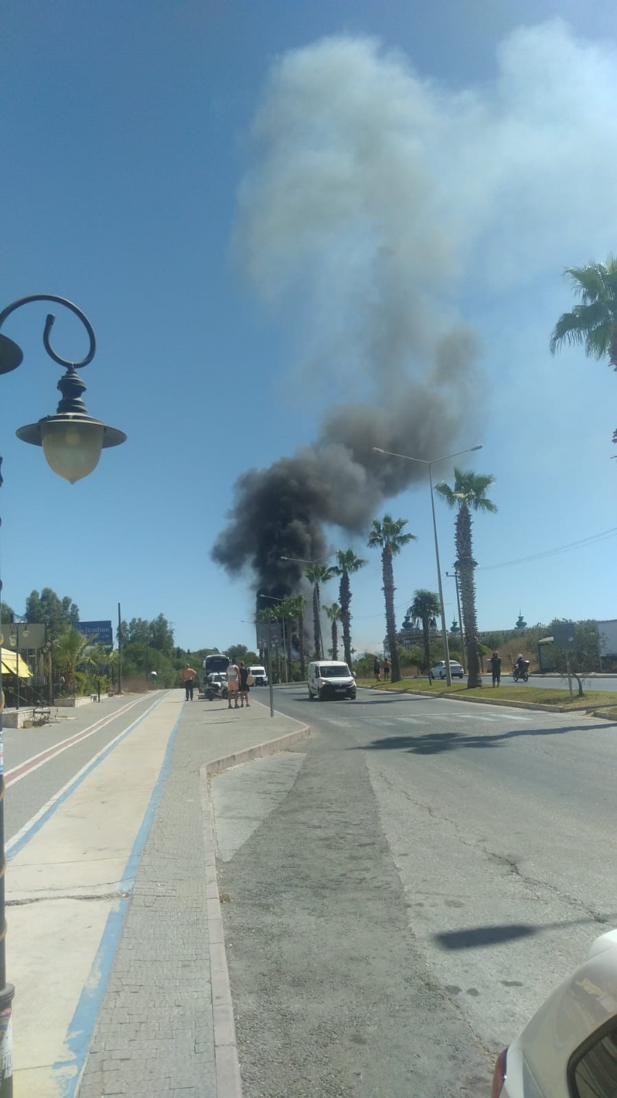 Villaları tehdit eden yangına ilk müdahale otel personeli ve müşterinden geldi