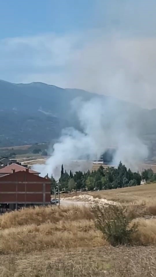 İnegöl’de anız yangını