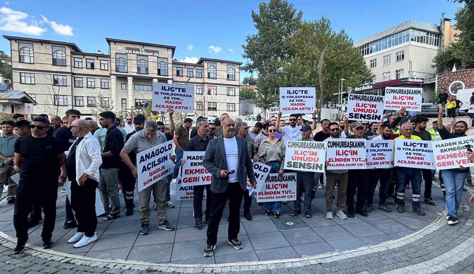İşlerini geri isteyen İliç halkından basın açıklamasıyla çağrı