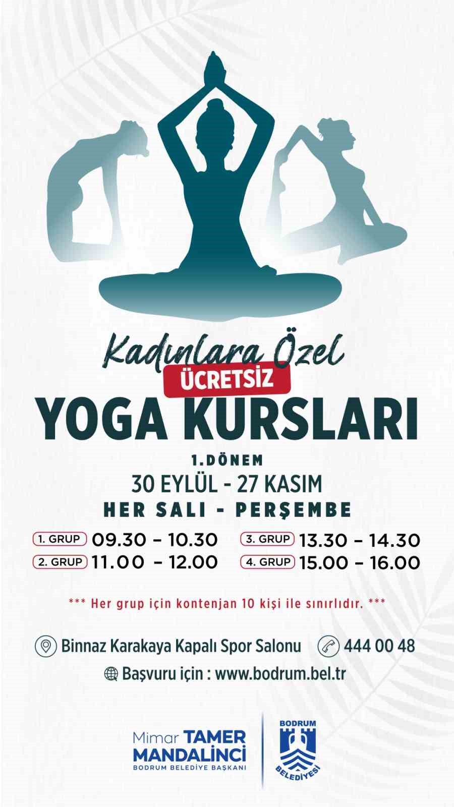 Kadınlara özel ücretsiz yoga kursları başlıyor
