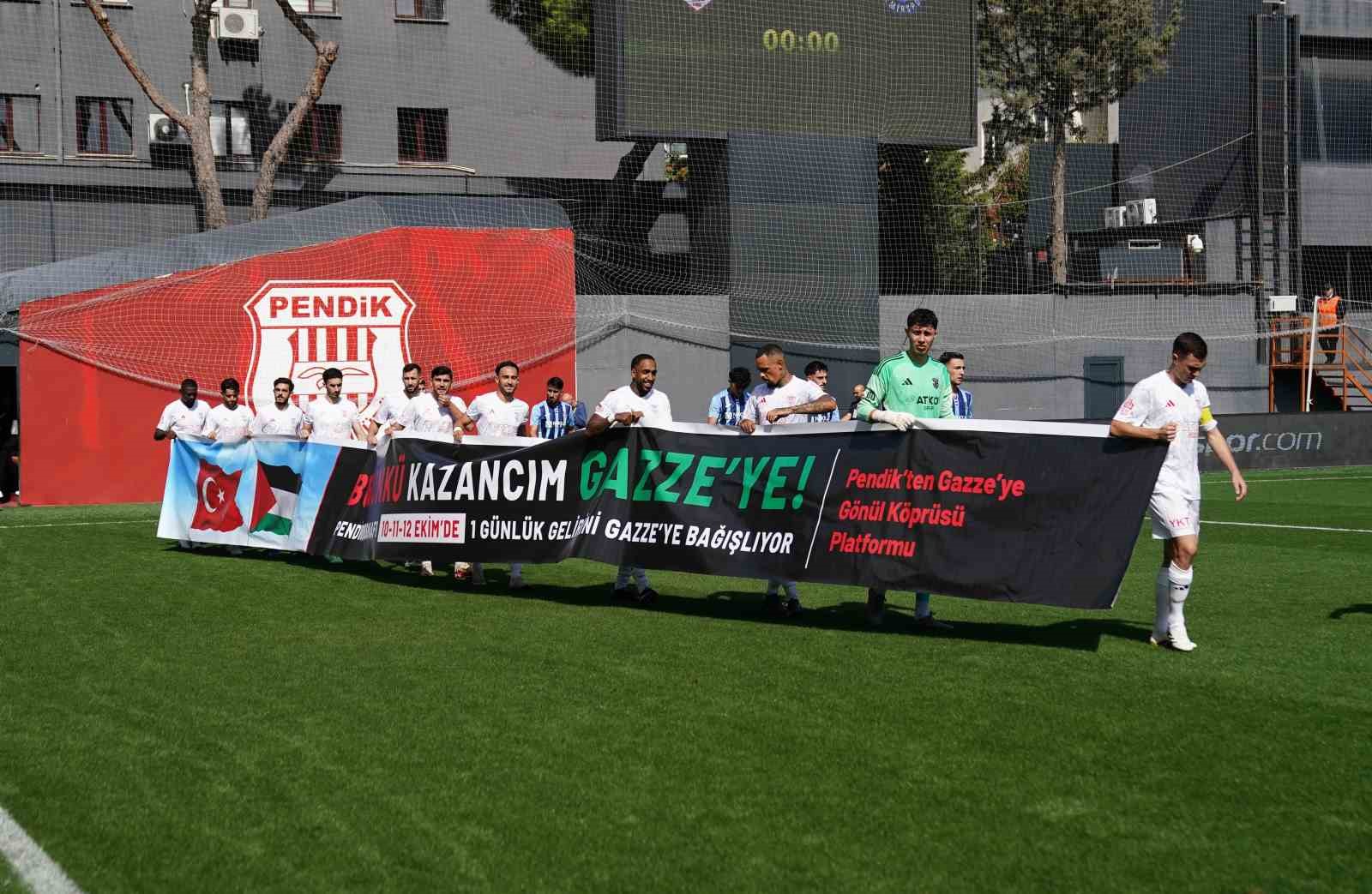 Pendikspor’dan, Gazze’ye anlamlı destek