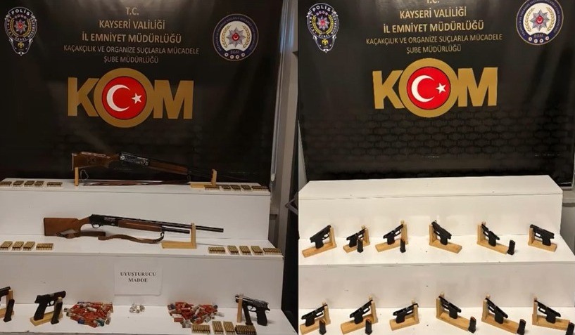 Kayseri merkezli 4 ilde silah kaçakçılığı operasyonu: 9 gözaltı